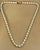Metal Fresh Water Elongated Pearl Single Strand Necklace, Silver Clasp For Sale - Image 7 of 18