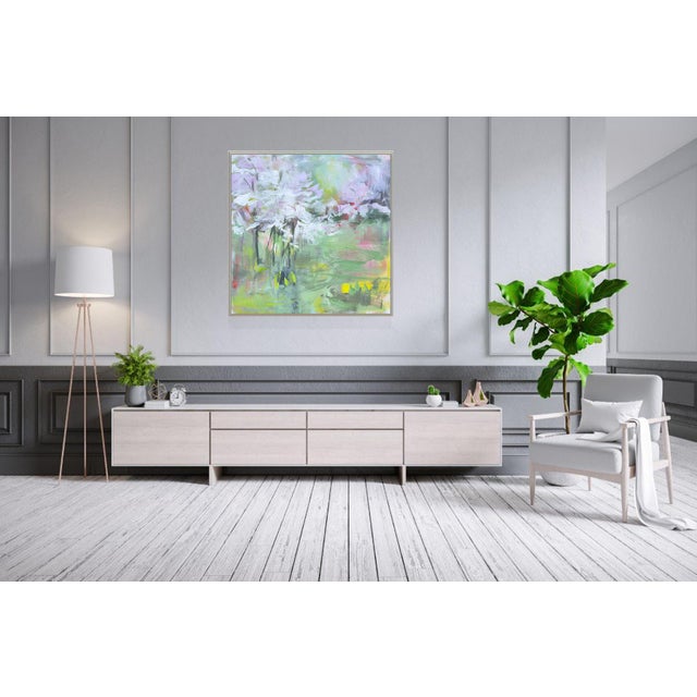 "Motomachi Sakura" by Trixie Pitts Abstract Landscape Oil Painting For Sale - Image 11 of 12