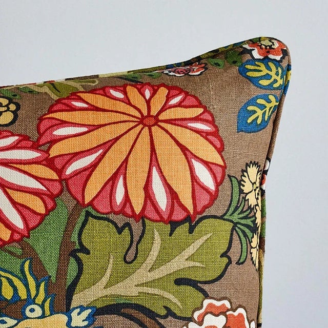 Chinoiserie Schumacher Chiang Mai Dragon 22" Pillow in Mocha For Sale - Image 3 of 4