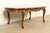 Karges Furniture Karges French Rococo Louis XV Banded Walnut Parcel Giltwood Coffee Table, Circa 1980s For Sale - Image 4 of 11