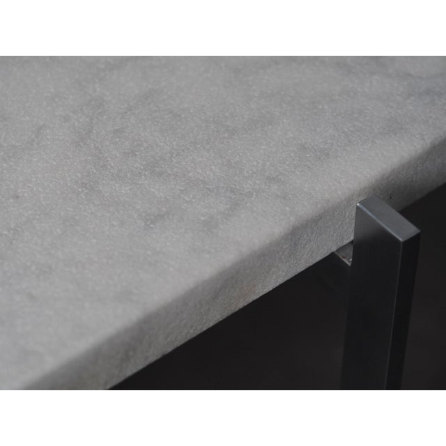 Gray Rolled Marble Coffee Table by Poul Kjaerholm for Fritz Hansen, Denmark, 1990s For Sale - Image 8 of 11