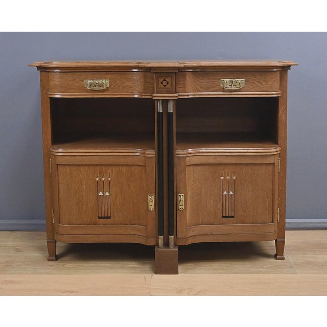 Wood Vintage Art Deco Oak Buffet, 1930 For Sale - Image 7 of 18