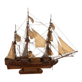 Early 20th Century French Fully Rigged Model of the Frigate La Flore For Sale