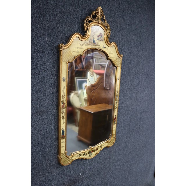 Chinoiserie Chinoiserie & Gilt-Wood Mirror For Sale - Image 3 of 9