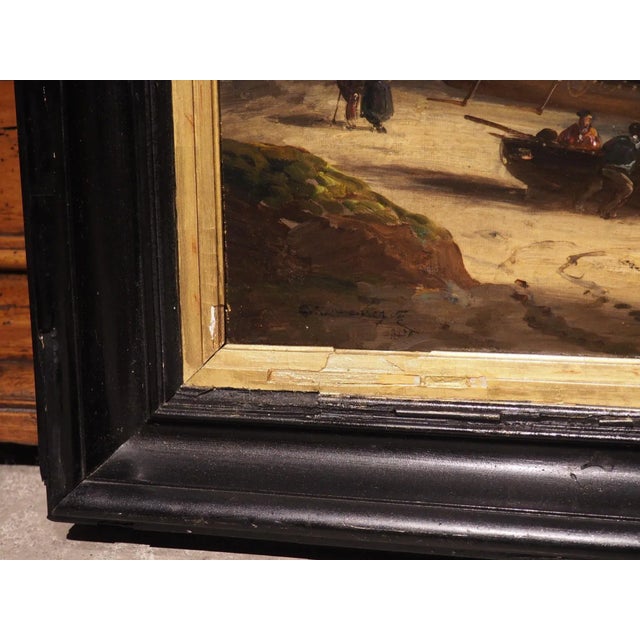 19th Century French Coastal Landscape Painting, Signed Kuwasseg For Sale - Image 11 of 14