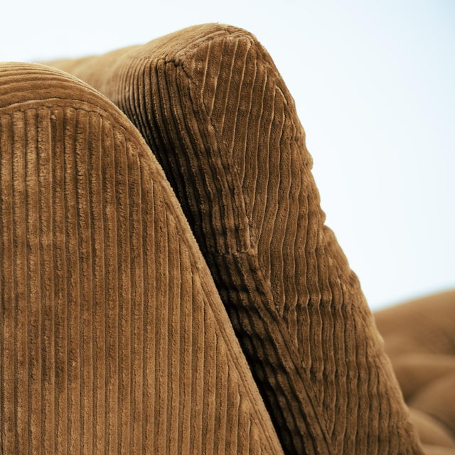 Brown Corduroy Modular Lounge Chairs by DUX, Sweden, 1970s, Set of 2 For Sale - Image 4 of 18