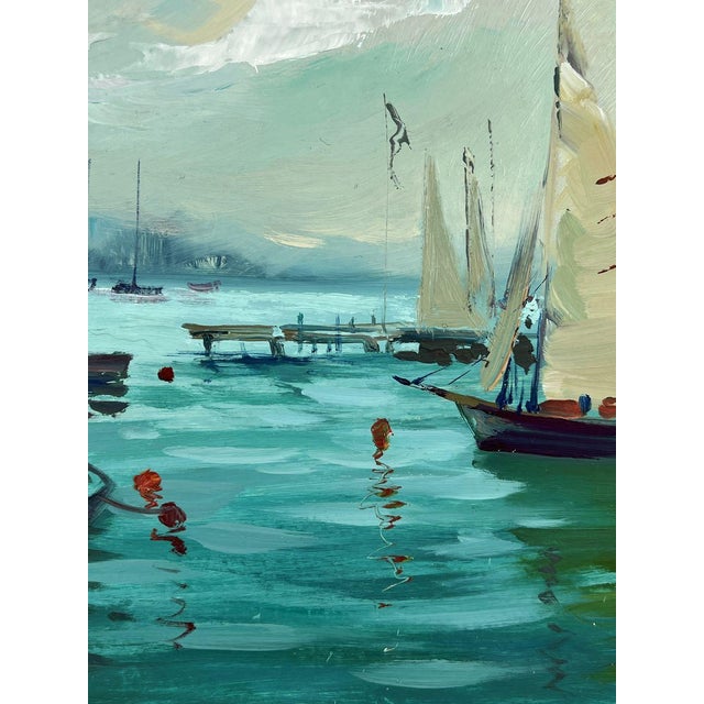 Paper Oil Painting Evening Sunset at Sea Yuriy Suprunchuk For Sale - Image 7 of 11