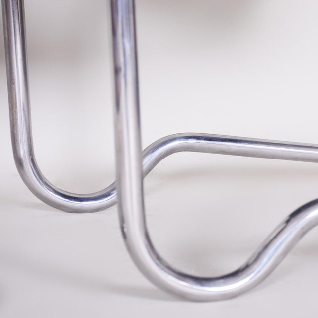 Textile Vintage Tubular and Leather Armchairs by Ladislav Žák for Hynek Gottwald, 1930s, Set of 2 For Sale - Image 7 of 18