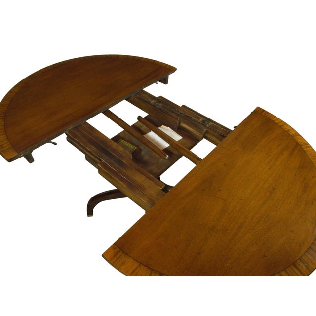1960s Regency Style Inlaid Dining Table For Sale In Boston - Image 6 of 13