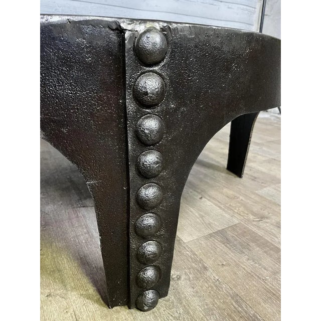 Vintage Riveted Coffee Table For Sale - Image 5 of 12