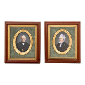 German KPM Porcelain Portrait Plaques, Pair