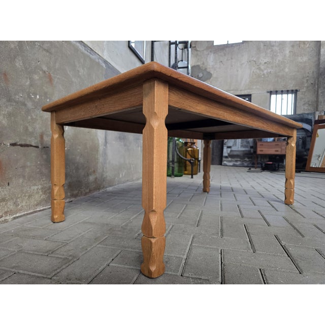 Mid-Century Danish Coffee Table in Oak and Green Ceramic, 1970s For Sale - Image 10 of 16