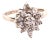 14 Karat White Gold Contemporary Ring Diamond Floral Design 0.33 TDW, Size 5.75 For Sale