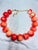Kenneth Jay Lane Vintage Kenneth Lane Signed Faux Coral Statement Necklace, Large Chunky Beads For Sale - Image 4 of 7