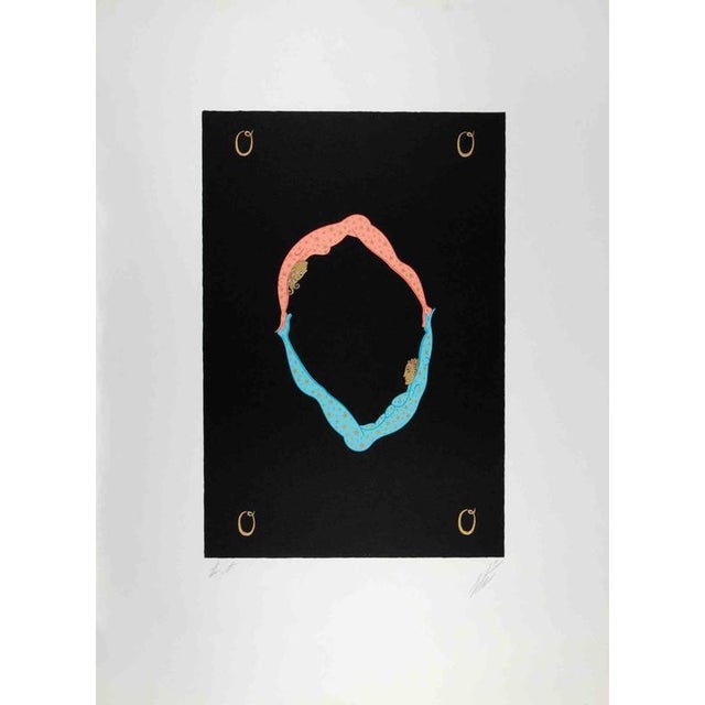 Erté, Nude Letter O, 1976, Lithograph For Sale - Image 4 of 4