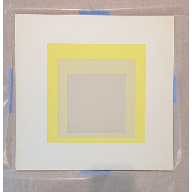 A luminous original Josef Albers' screenprint on German Etching Paper by Ives-Sillman, Inc., New Haven and hand-pulled by...