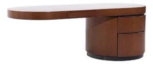 J. Wade Beam for Brueton Ponte Mid Century Walnut Cantilever Desk