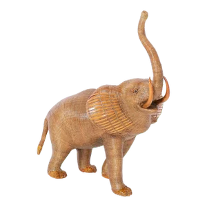Chinese Wicker Elephant Box From the Shanghai Collection