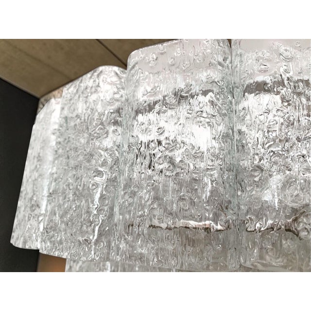 Iceglass Chandelier from Doria Leuchten, 1950s For Sale - Image 4 of 5