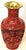 1980s Floral Cinnabar-Style MCM Asian Revival Style Molded Baluster Vase For Sale - Image 13 of 18