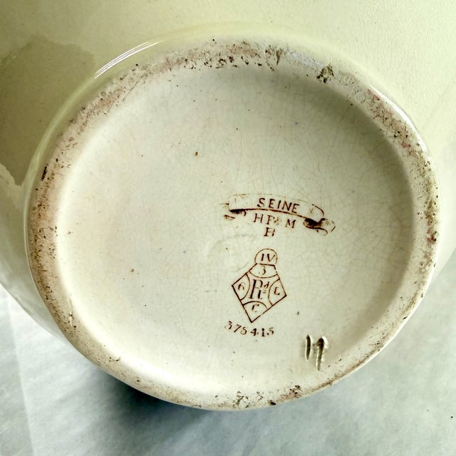 English Aesthetic Movement Large Ironstone Pitcher For Sale - Image 14 of 15