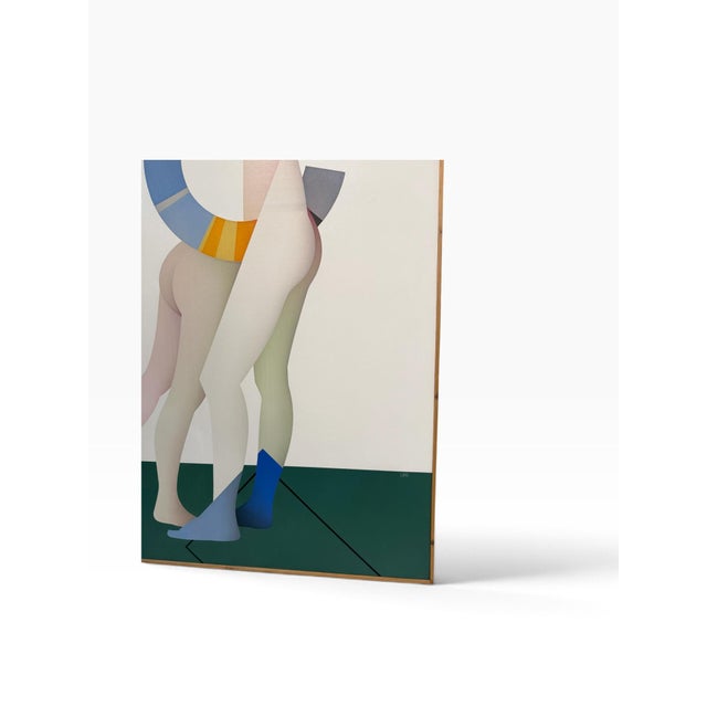 Mid-Century Modern Large 1992 Alberto Labad Museum-Provenance Surrealist Painting, "Amantes" (Lovers) – 57" X 45" For Sale - Image 3 of 9