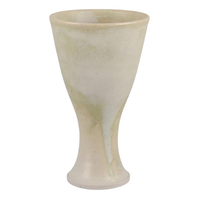 Late 20th Century Swedish Ceramic Mug in Glaze in Light Tones For Sale