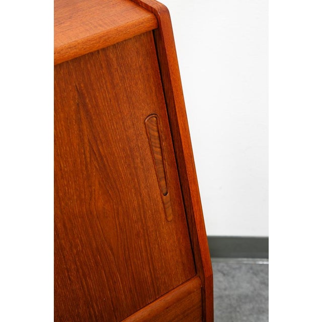 Mid Century Danish Modern Credenza Sideboard Central Bar Teak MCM 6 Drawers 78" For Sale - Image 10 of 12
