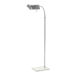 Chrome & Marble Base Pharmacy Lamp For Sale