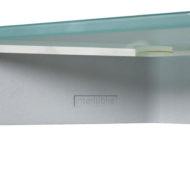 Silver Glass and Metal Powder-Coated Desk from Interlübke For Sale - Image 8 of 11