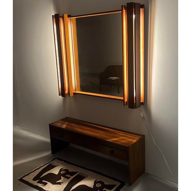 Vintage Norwegian Mirror with Cabinet, 1970s For Sale - Image 11 of 11