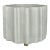 Revelation Modern Ivory Stone Round Ripple Cachepot For Sale