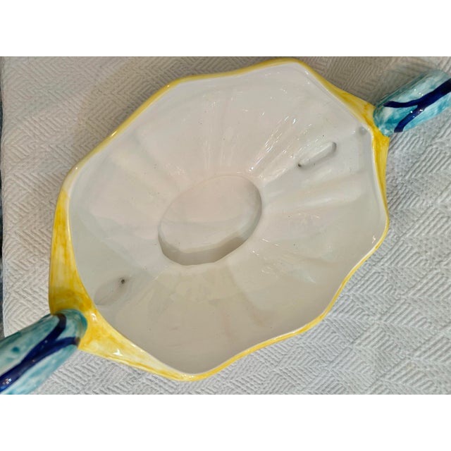 Ceramic Vintage Fratelli Mari Deruta Majolica Compote or Centerpiece Fruit Bowl For Sale - Image 7 of 8