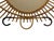 Vintage Rattan Sun Mirror, 1950s For Sale - Image 6 of 8