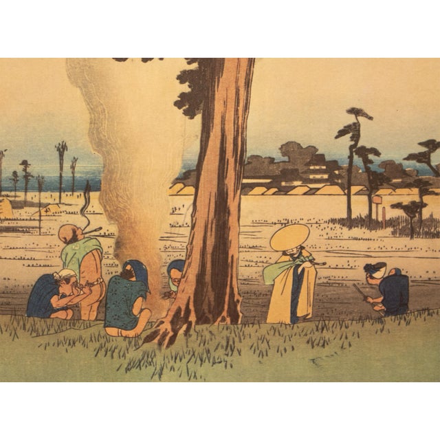 1960 After Hiroshige "The 53 Stations of Tokaido Road: 29th Station", French Ukiyo-E Print For Sale - Image 10 of 11
