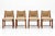 Italian Wooden Dining Chairs with Canvas Upholstery, 1970s, Set of 4 For Sale - Image 4 of 10