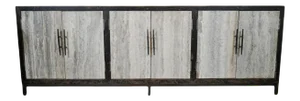 Grey Marble Modern Rustic Sideboard Credenza