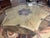 1970s Large 5ft Indoor Outdoor Patio Dining Table Iron Base Glass Top For Sale - Image 4 of 4
