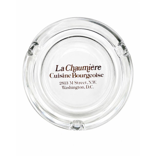 Vintage La Chaumiere Restaurant Washington, DC Ashtray Glass For Sale In Washington DC - Image 6 of 8