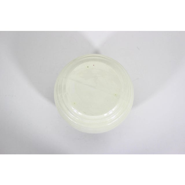 1970s 1970’s Handmade Indoor Pottery Planter With Drip Glaze Cream With Brown Purple Glaze For Sale - Image 5 of 7