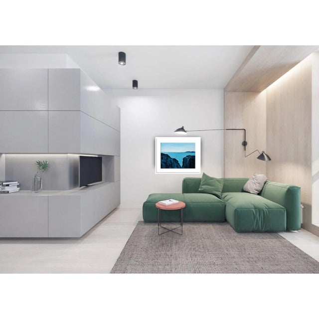 Modern "Evening by the Beach 2" Contemporary Coastal Landscape Acrylic Painting, Framed For Sale - Image 3 of 9