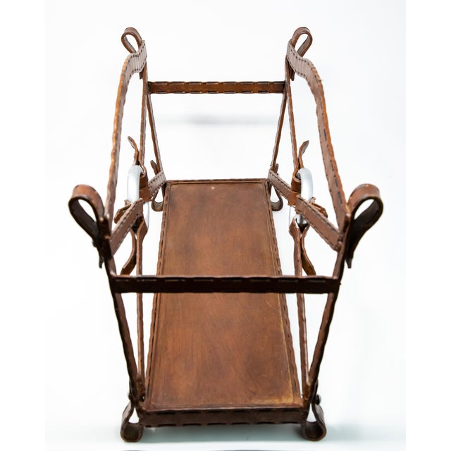 Brown Western Themed Metal Magazine Rack For Sale - Image 8 of 10