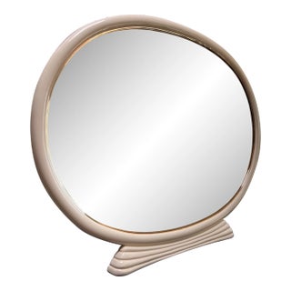 Vintage 1990’s Postmodern Large Lacquer Oval Mirror For Sale