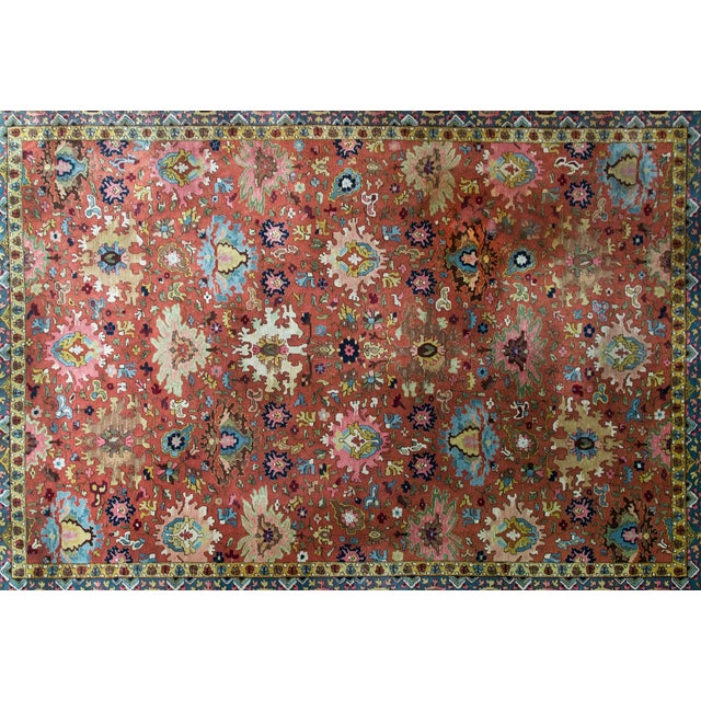 Salmon Early 20th Century German Tetex Rug For Sale - Image 8 of 15