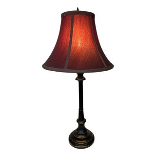 Vintage Stiffel Candlestick Lamp in Bronze Finish For Sale