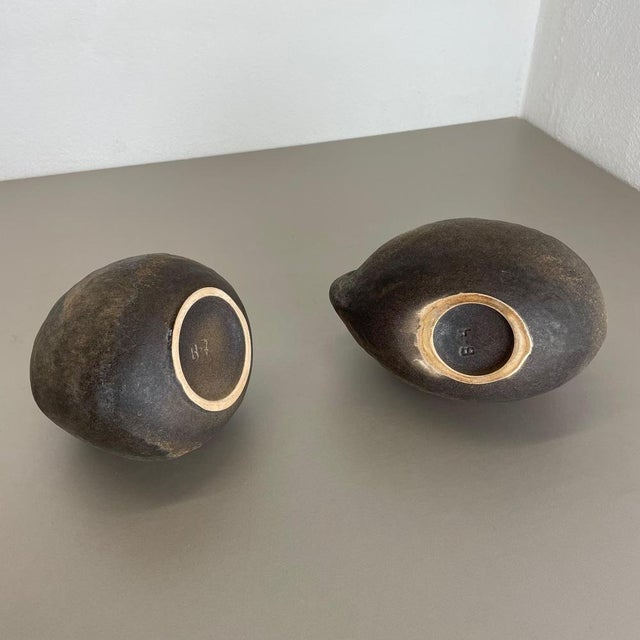 West German Ceramic Studio Vases attributed to Helmut Schäffenacker, 1960s, Set of 2 For Sale - Image 18 of 18