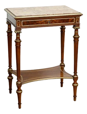 Antique French Napoleon III Coffee Table in Mahogany