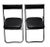 Mid 20th Century Vintage Fujiset Mid Century Black Folding Chairs - Set of 2 For Sale - Image 10 of 10