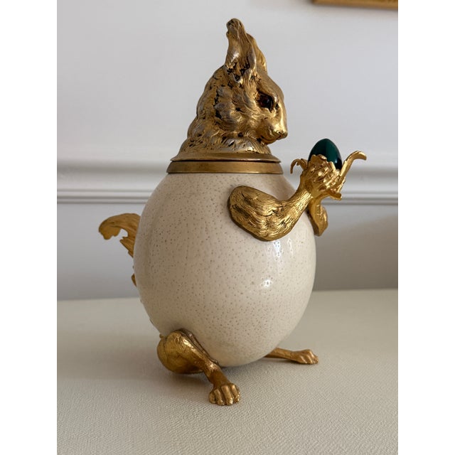English Anthony Redmile Squirrel Ostrich Malachite Box For Sale - Image 3 of 12