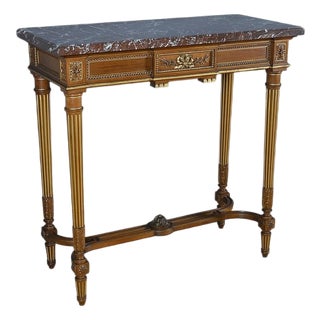 Louis XVI Style Mahogany Console Table, Late 19th Century For Sale